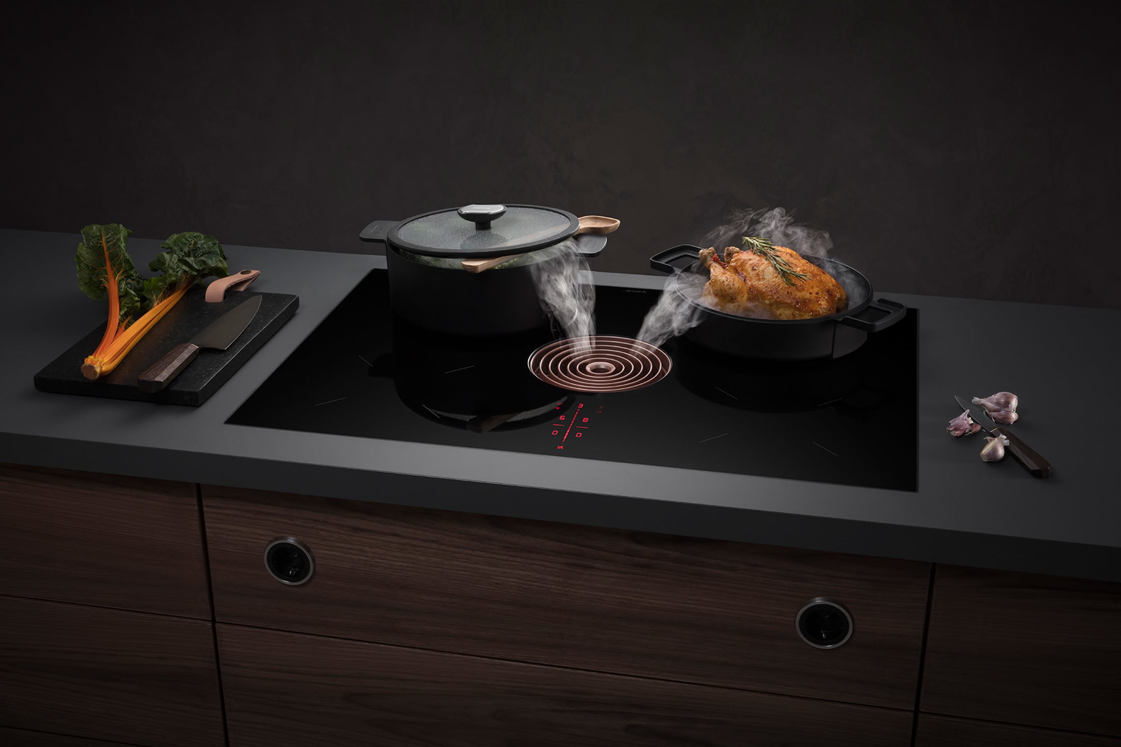 Système d'aspiration pour table de cuisson argonay Littoz