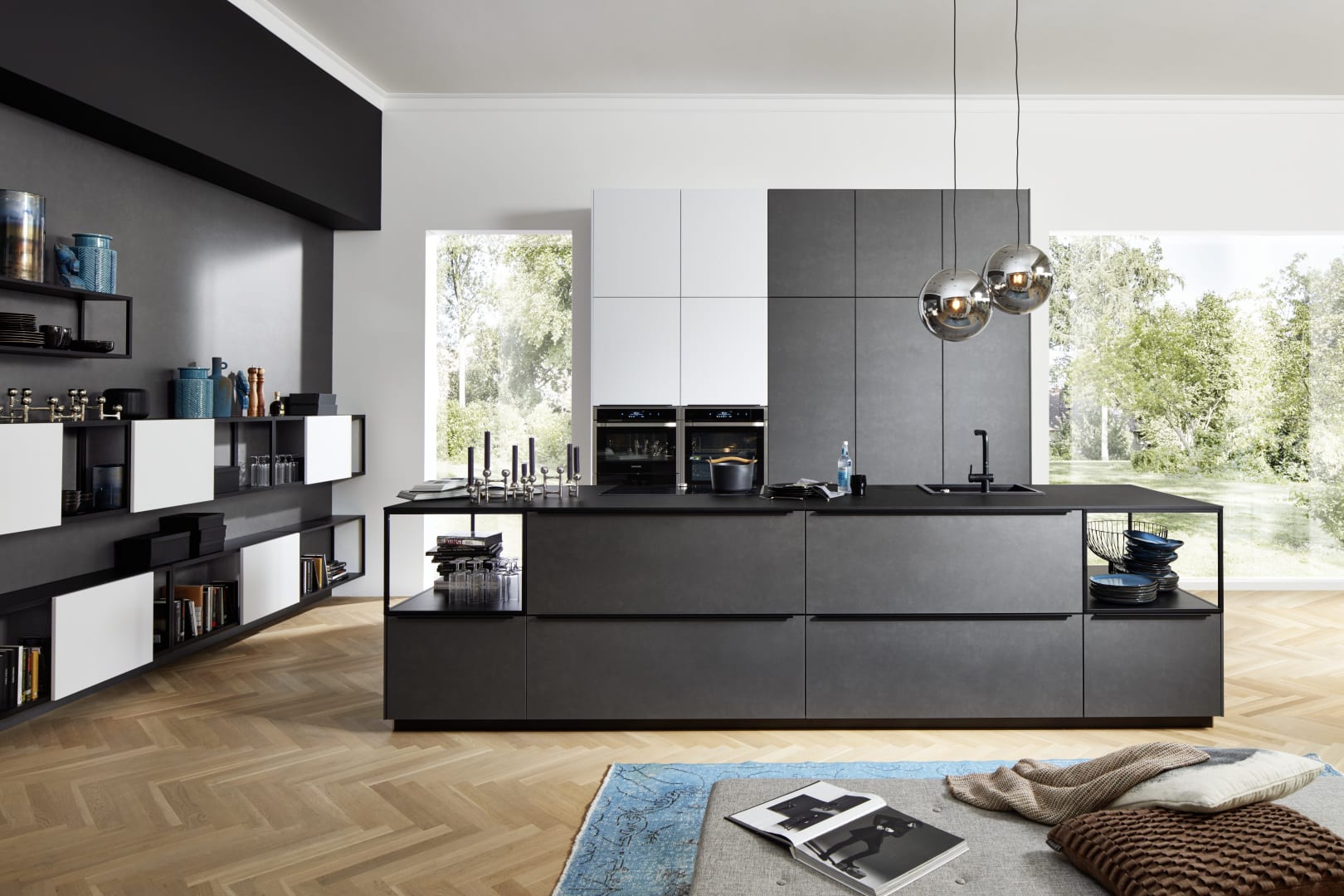 magnifique style contemporain avec salon et cuisine au design scandinave