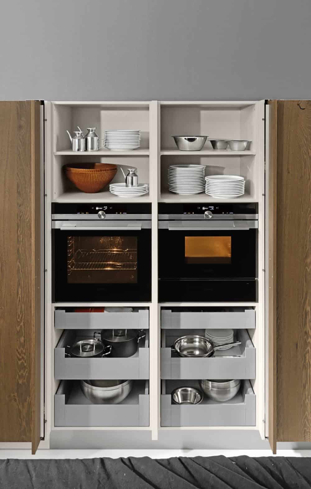 Rangements meuble électroménager de la cuisine unique fonctionnel ergonomie